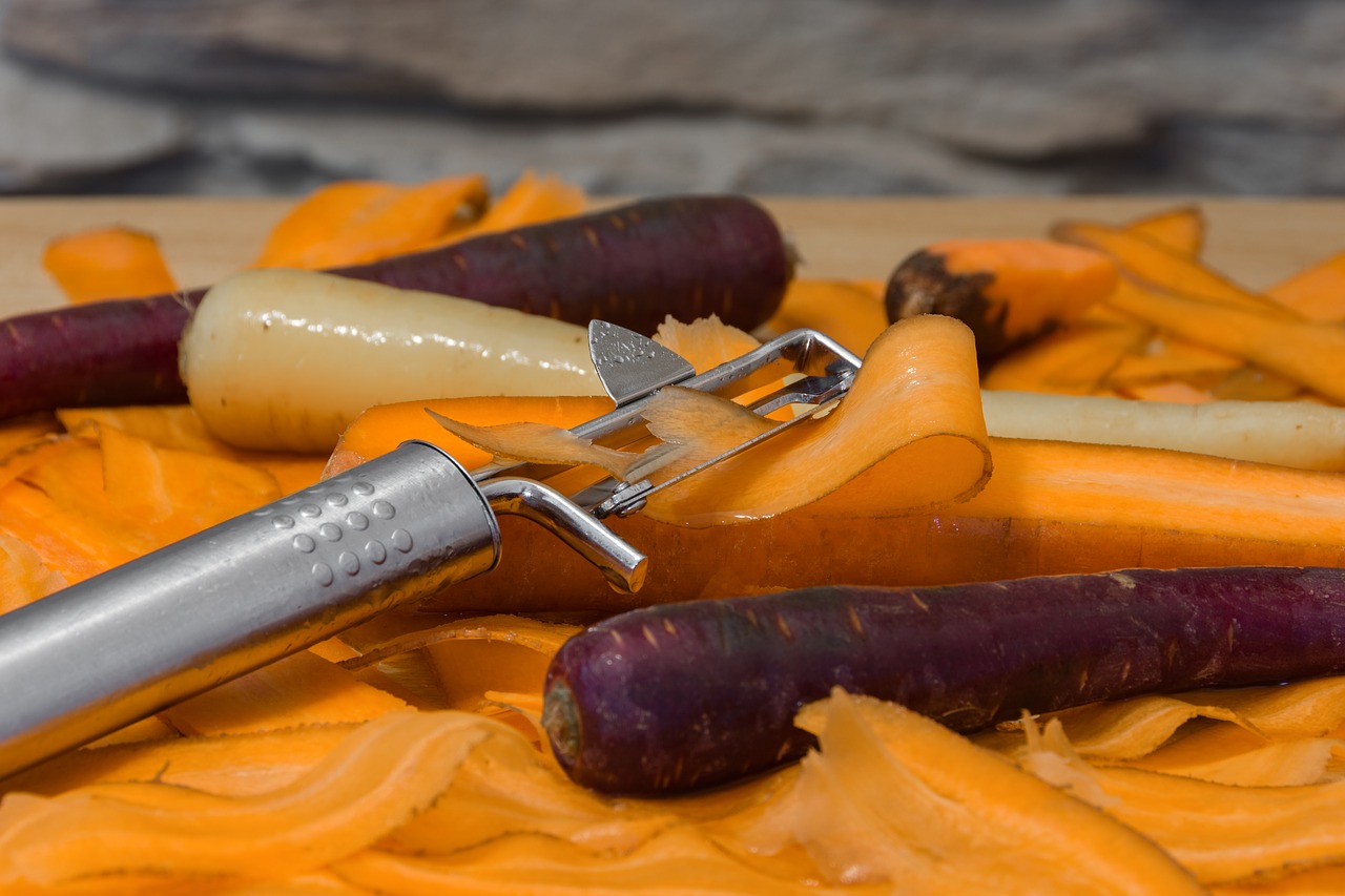 Réutiliser les épluchures de carottes